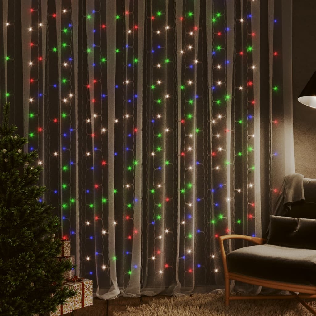 vidaXL LED Curtain Fairy Lights Outdoor Holiday Hanging Lights with 8 Models-9