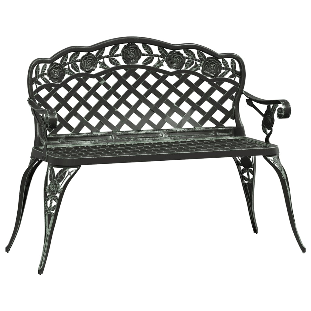 vidaXL Outdoor Patio Bench Outdoor Bench Chair for Backyard Cast Aluminum-10