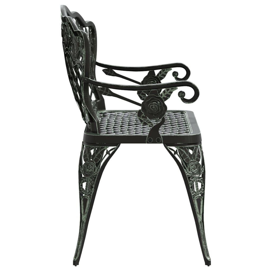 vidaXL Outdoor Patio Bench Outdoor Bench Chair for Backyard Cast Aluminum-11