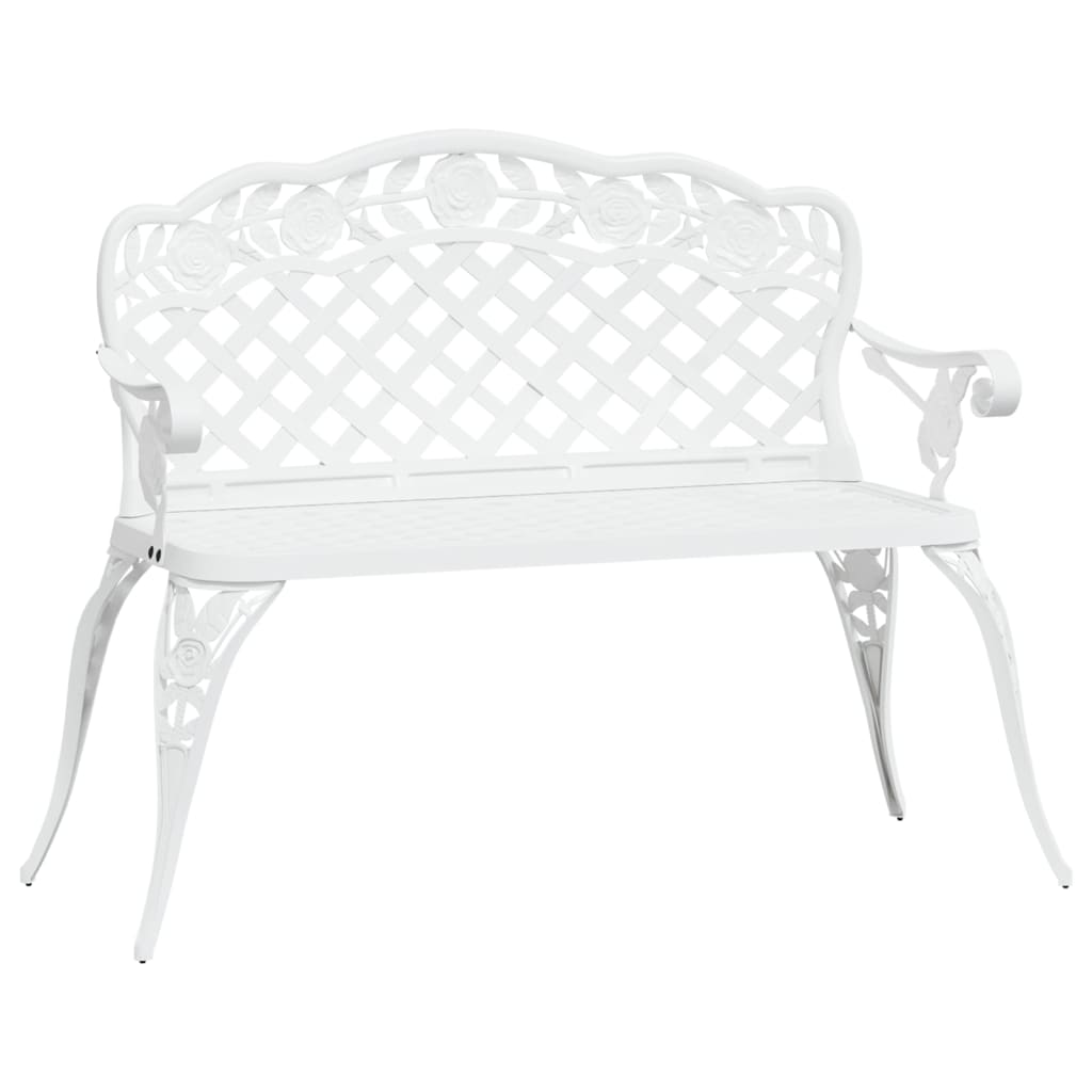 vidaXL Outdoor Patio Bench Outdoor Bench Chair for Backyard Cast Aluminum-6