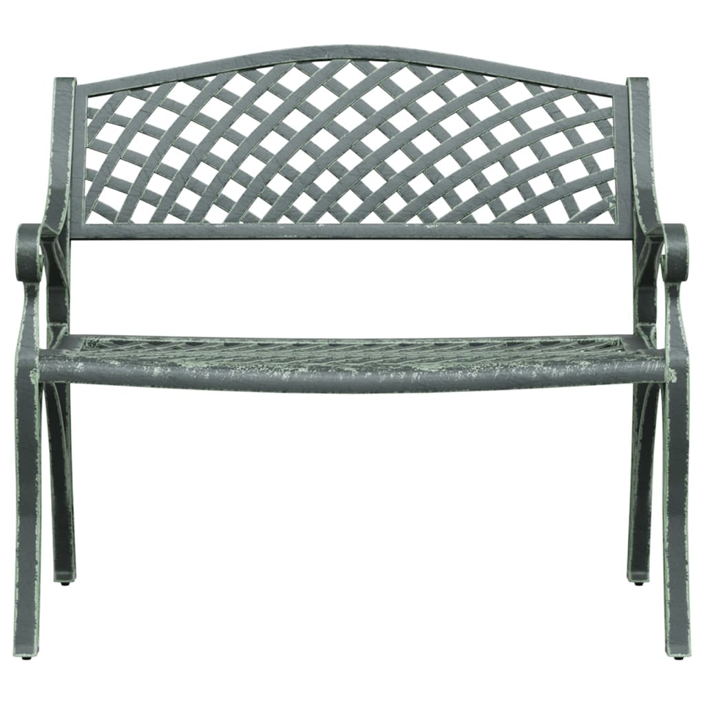 vidaXL Outdoor Patio Bench Outdoor Garden Bench for Backyard Cast Aluminum-8