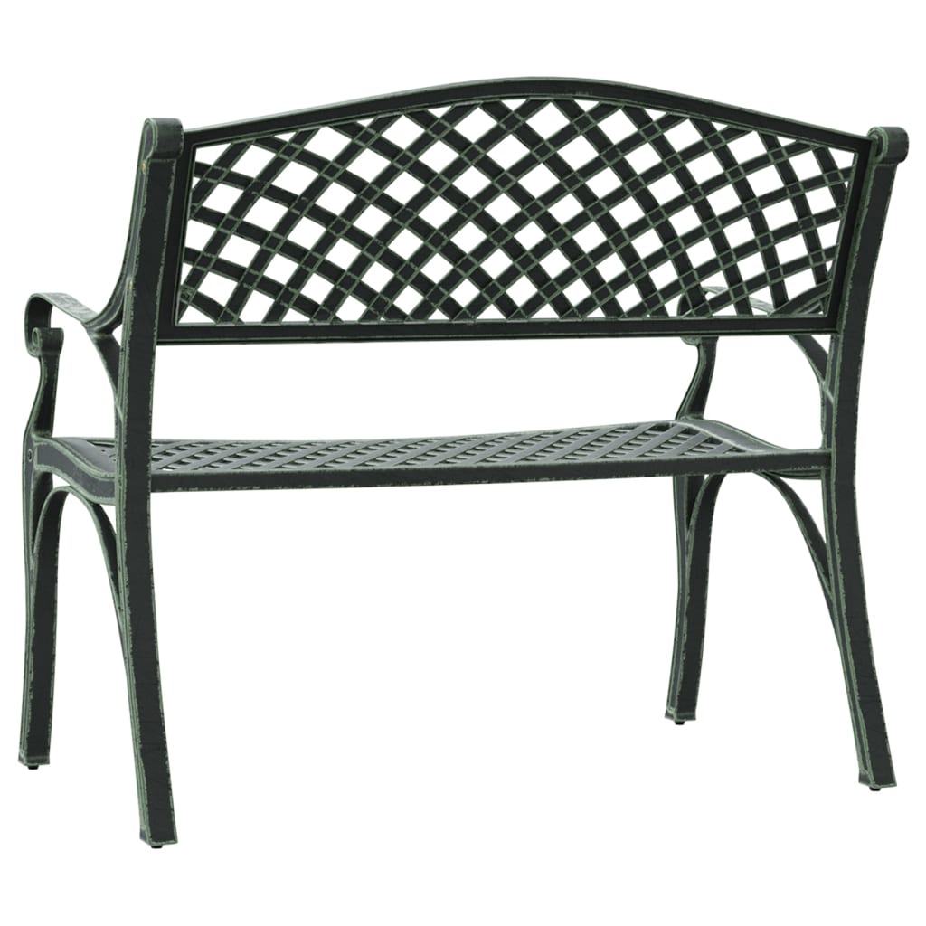 vidaXL Outdoor Patio Bench Outdoor Garden Bench for Backyard Cast Aluminum-12