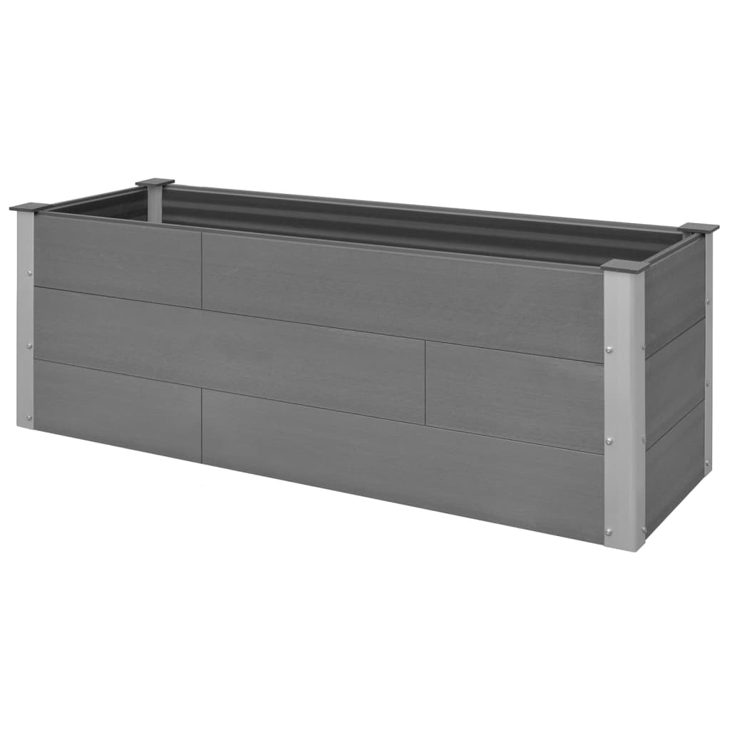 vidaXL Raised Garden Bed Raised Flower Bed Plant Box Outdoor Planter Gray WPC-5