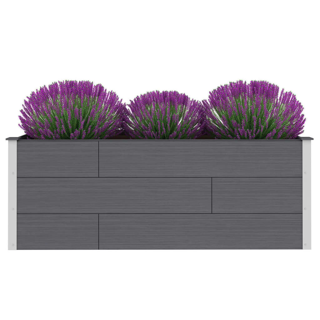 vidaXL Raised Garden Bed Raised Flower Bed Plant Box Outdoor Planter Gray WPC-9