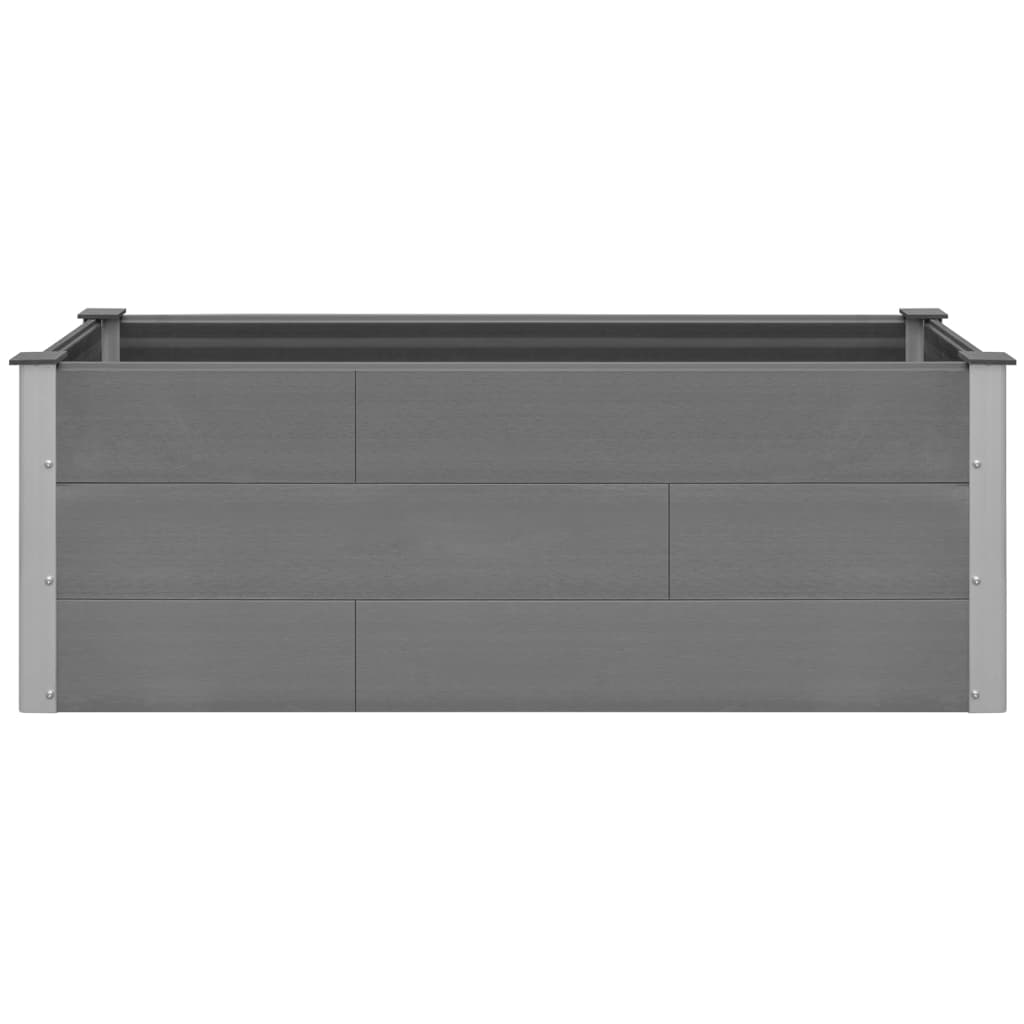 vidaXL Raised Garden Bed Raised Flower Bed Plant Box Outdoor Planter Gray WPC-12