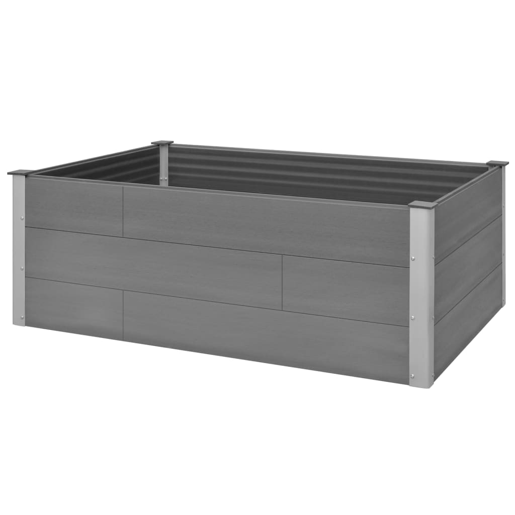 vidaXL Raised Garden Bed Raised Flower Bed Plant Box Outdoor Planter Gray WPC-25