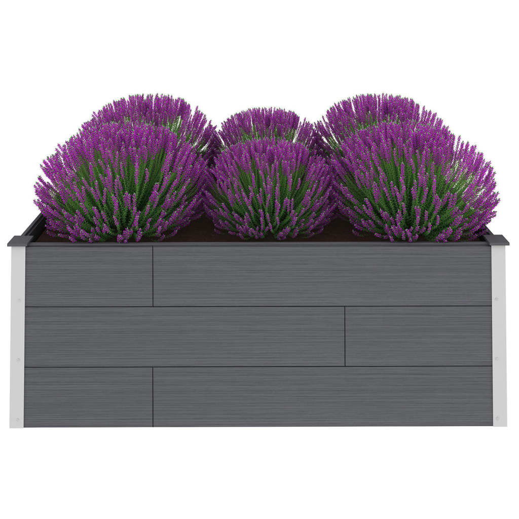 vidaXL Raised Garden Bed Raised Flower Bed Plant Box Outdoor Planter Gray WPC-28