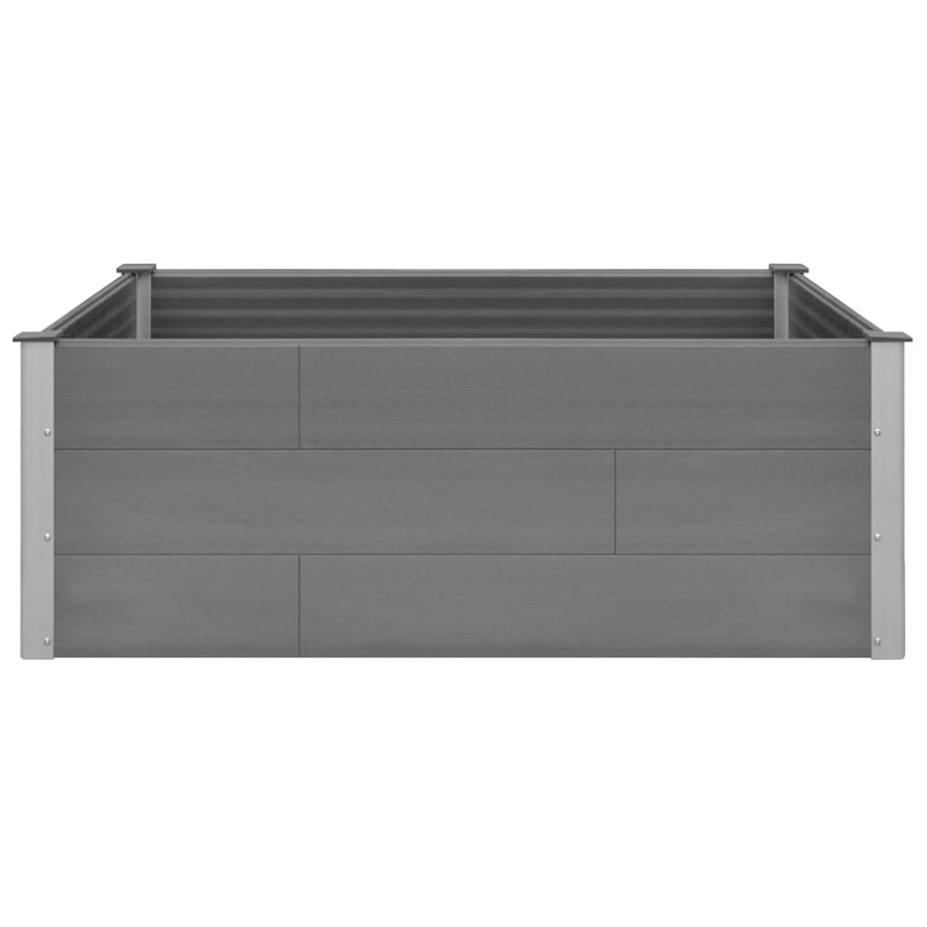 vidaXL Raised Garden Bed Raised Flower Bed Plant Box Outdoor Planter Gray WPC-14