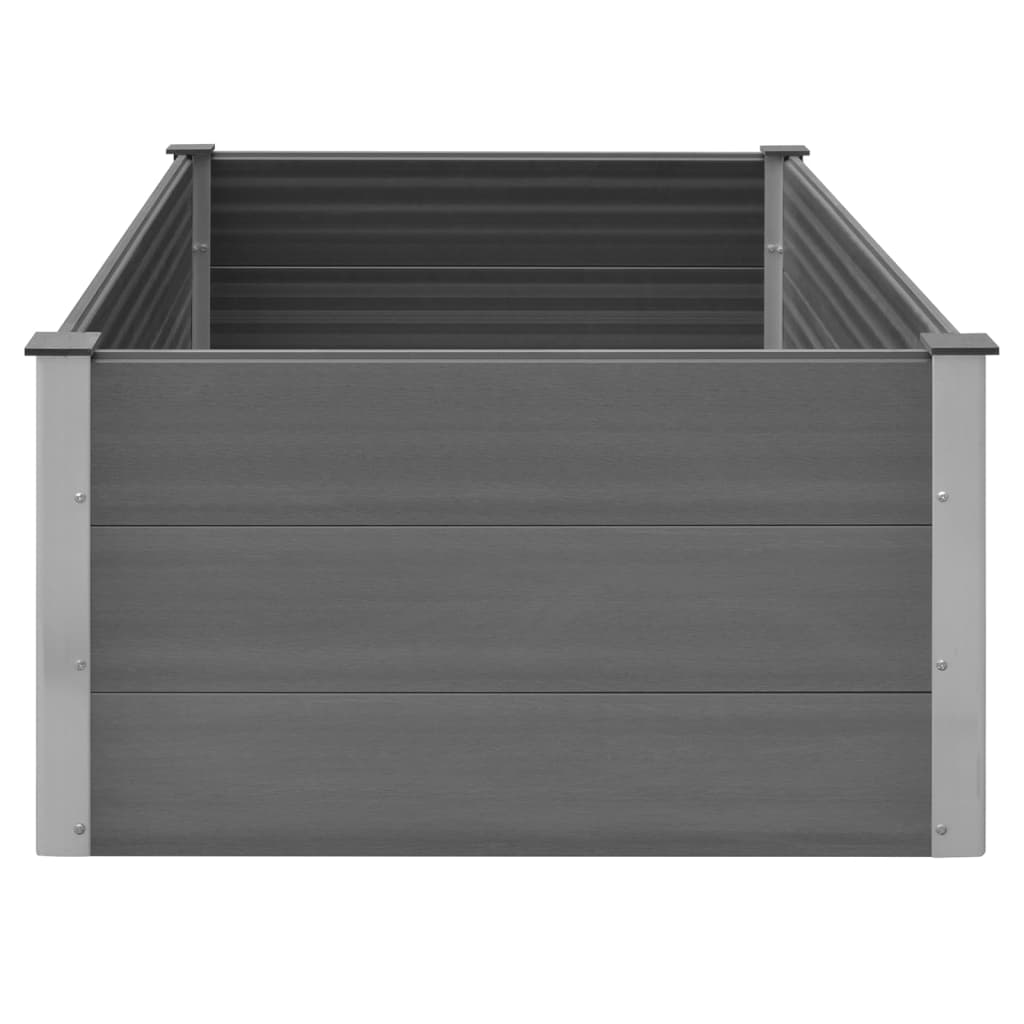 vidaXL Raised Garden Bed Raised Flower Bed Plant Box Outdoor Planter Gray WPC-17