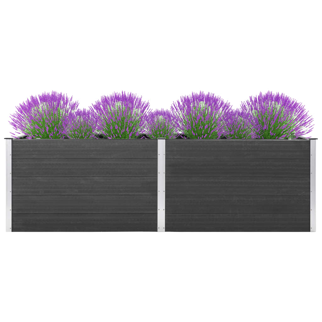 vidaXL Raised Garden Bed Raised Flower Bed Plant Box Outdoor Planter Gray WPC-6