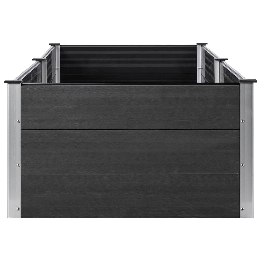 vidaXL Raised Garden Bed Raised Flower Bed Plant Box Outdoor Planter Gray WPC-17