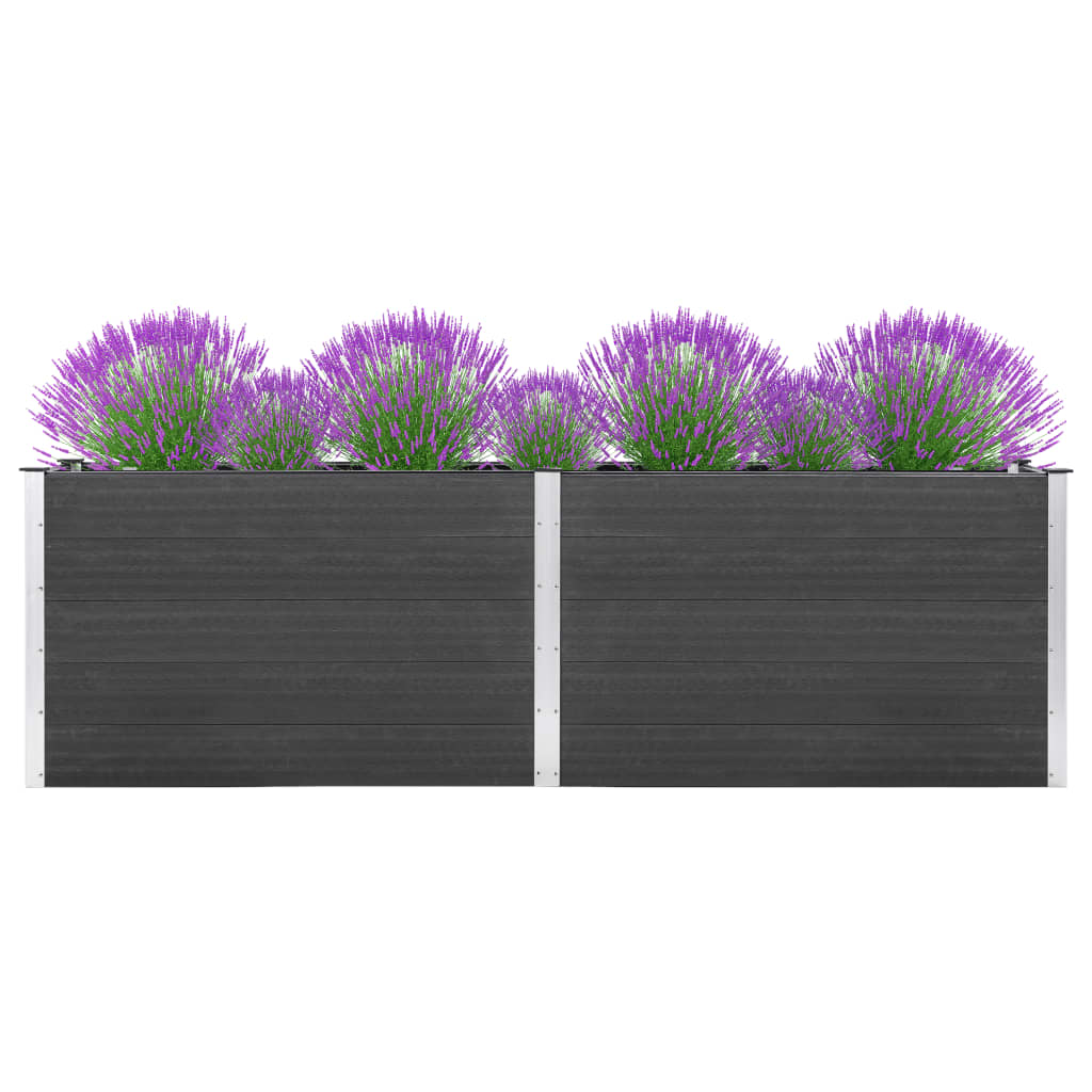 vidaXL Raised Garden Bed Raised Flower Bed Plant Box Outdoor Planter Gray WPC-26