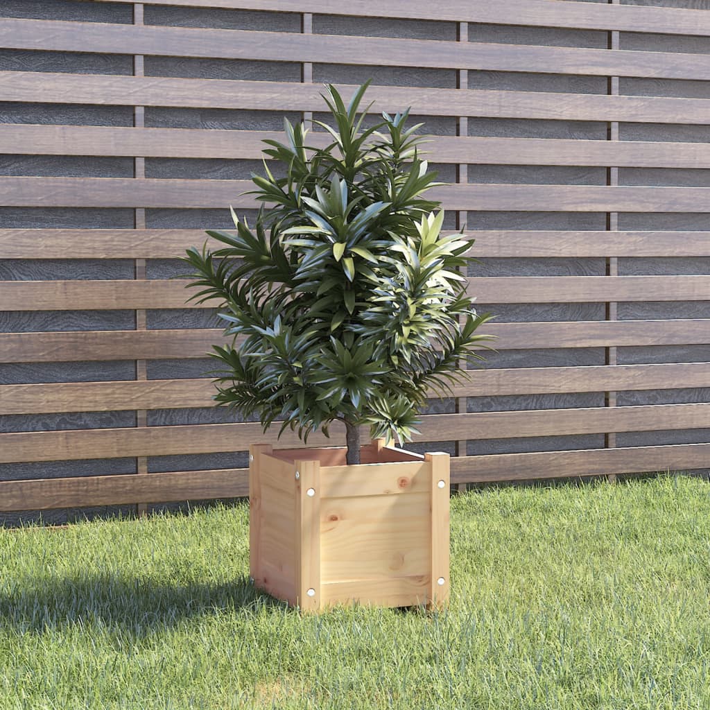vidaXL Planter Decorative Outdoor Garden Plant Pot Flower Box Solid Wood Pine-7