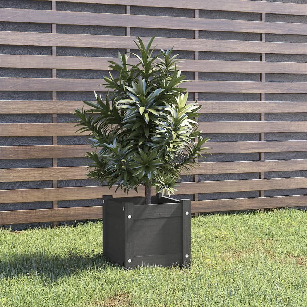 vidaXL Planter Decorative Outdoor Garden Plant Pot Flower Box Solid Wood Pine-9