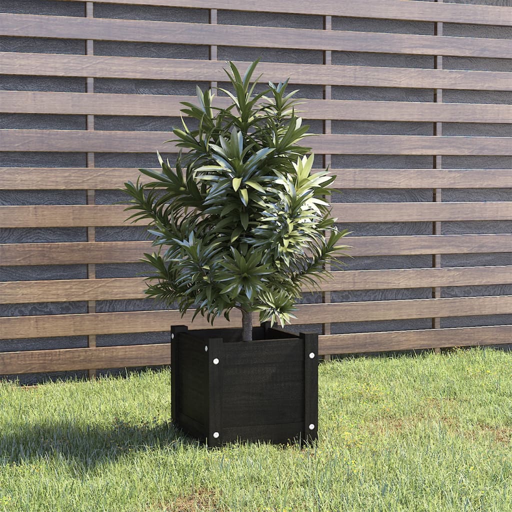 vidaXL Planter Decorative Outdoor Garden Plant Pot Flower Box Solid Wood Pine-5
