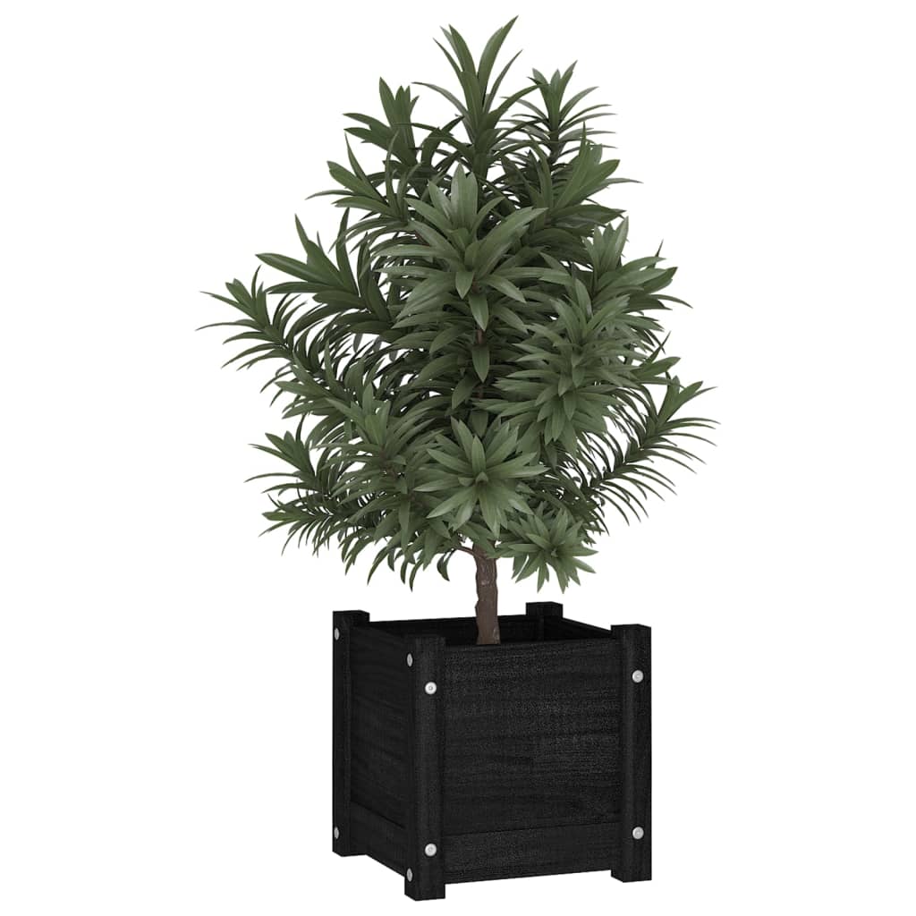 vidaXL Planter Decorative Outdoor Garden Plant Pot Flower Box Solid Wood Pine-3
