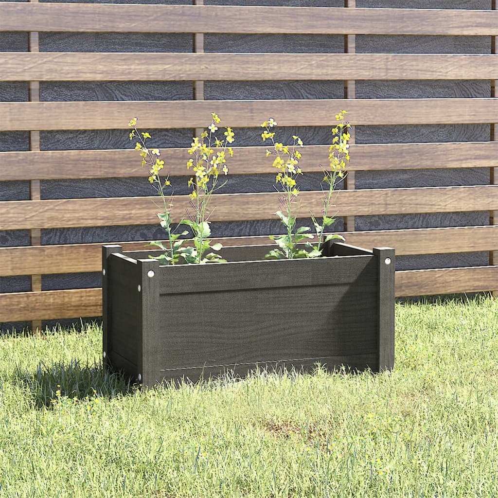 vidaXL Planter Decorative Patio Outdoor Plant Pot Flower Box Solid Wood Pine-6