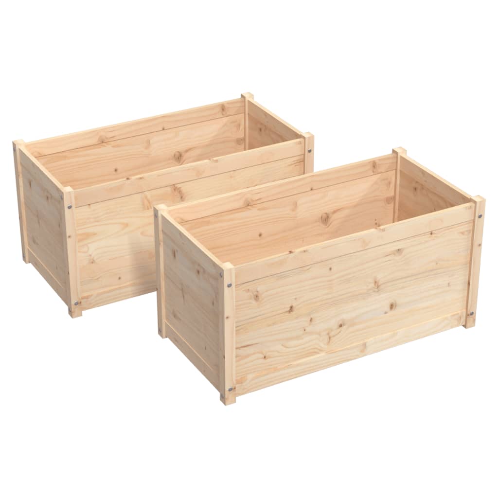 vidaXL Planter Decorative Outdoor Patio Plant Pot Flower Box Solid Wood Pine-6