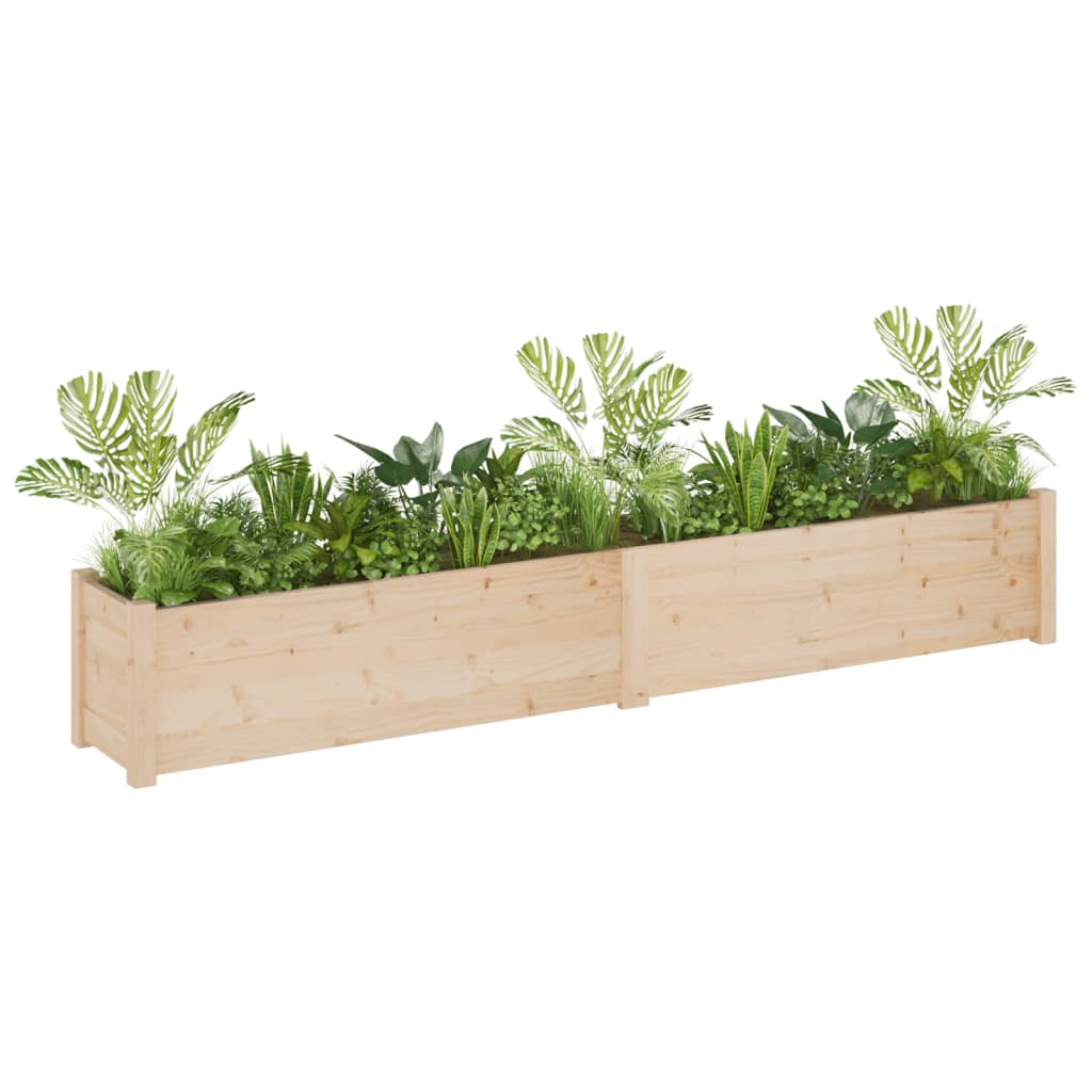 vidaXL Planter Outdoor Patio Raised Garden Bed Flower Box Solid Wood Pine-19