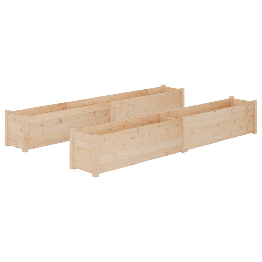 vidaXL Planter Outdoor Patio Raised Garden Bed Flower Box Solid Wood Pine-57