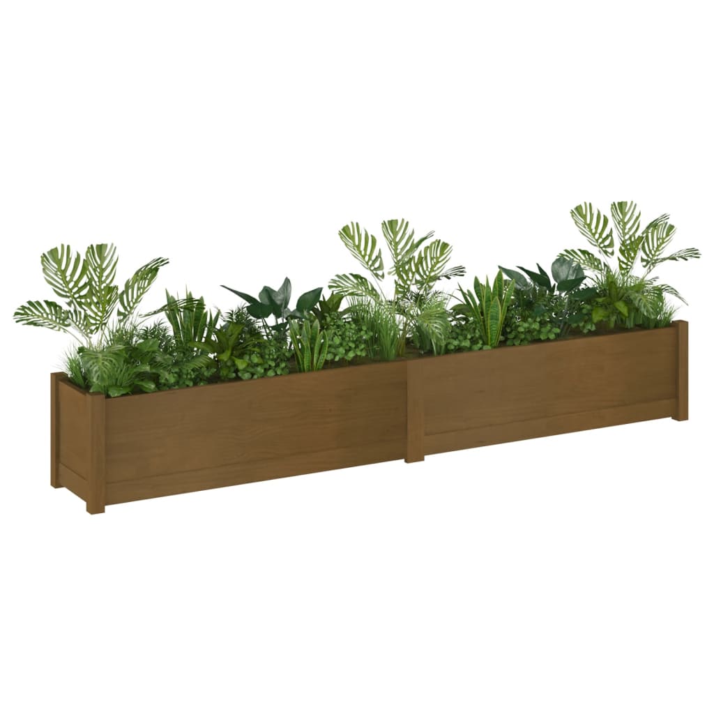 vidaXL Planter Outdoor Patio Raised Garden Bed Flower Box Solid Wood Pine-46