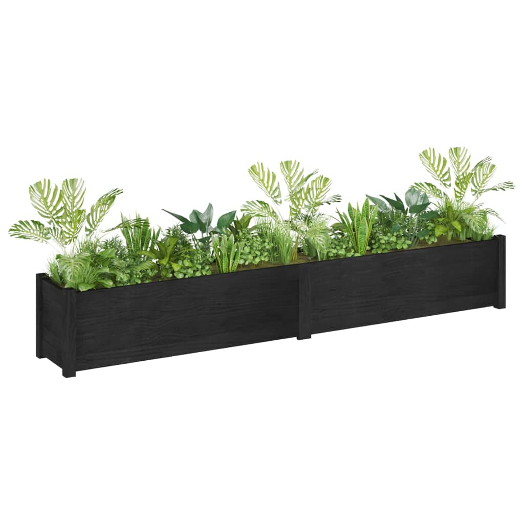 vidaXL Planter Outdoor Patio Raised Garden Bed Flower Box Solid Wood Pine-15