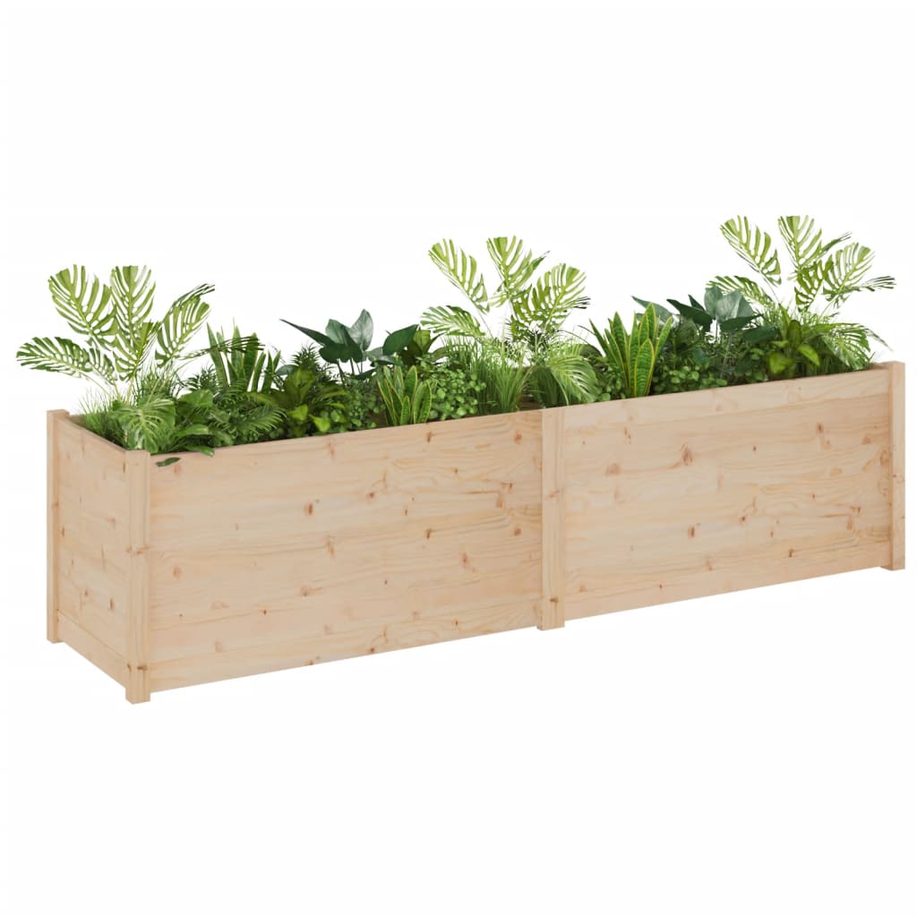 vidaXL Planter Patio Outdoor Raised Garden Bed Flower Box Solid Wood Pine-2