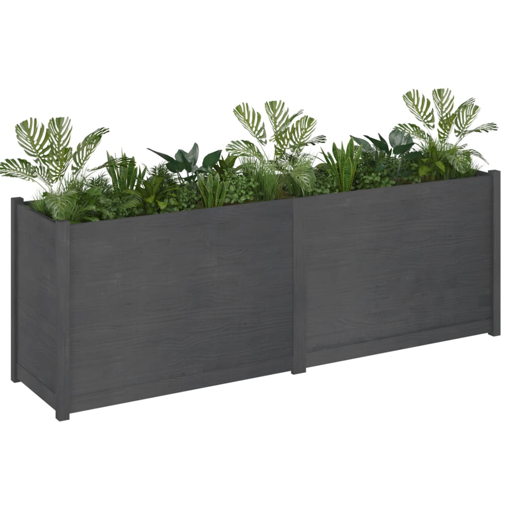 vidaXL Planter Outdoor Raised Garden Bed Patio Flower Box Solid Wood Pine-3