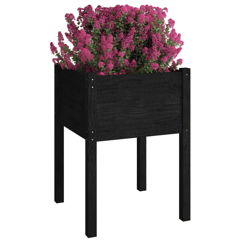 vidaXL Planter Outdoor Raised Garden Bed Flower Box with Legs Solid Wood Pine-22