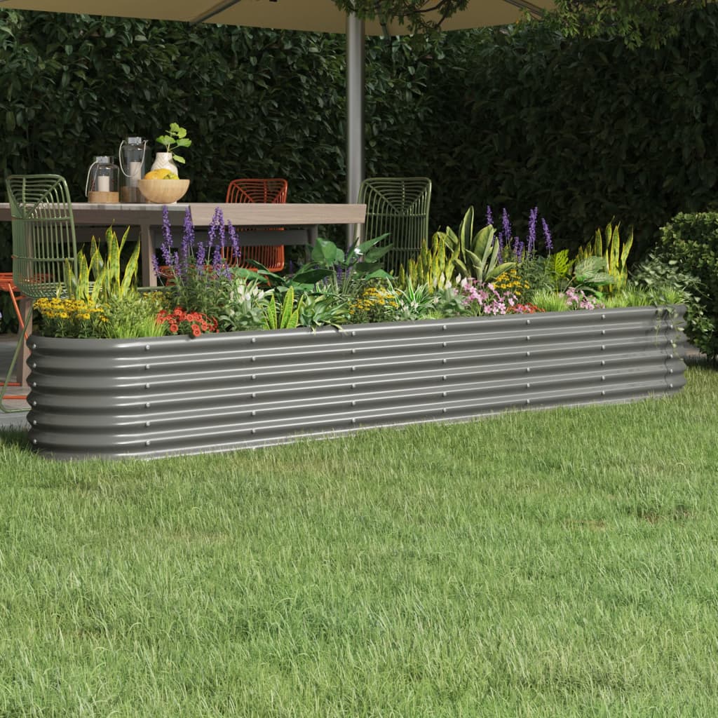 vidaXL Garden Raised Bed Patio Outdoor Raised Planter Box Powder-coated Steel-22