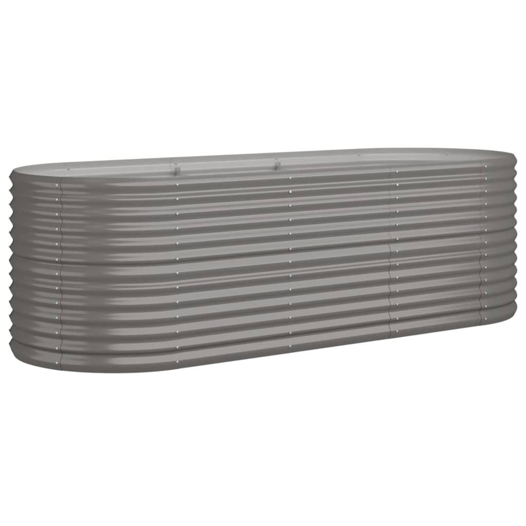 vidaXL Raised Garden Bed Raised Flower Bed Galvanized Steel Outdoor Planter-43