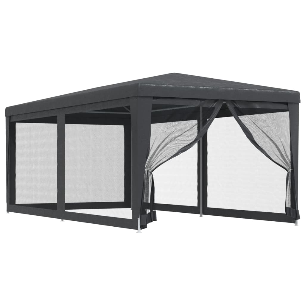 vidaXL Party Tent Outdoor Canopy Tent Gazebo Marquee with 4 Mesh Sidewalls-12