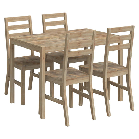 vidaXL Dining Set Outdoor Garden Table and Chair Furniture Solid Wood Acacia-0