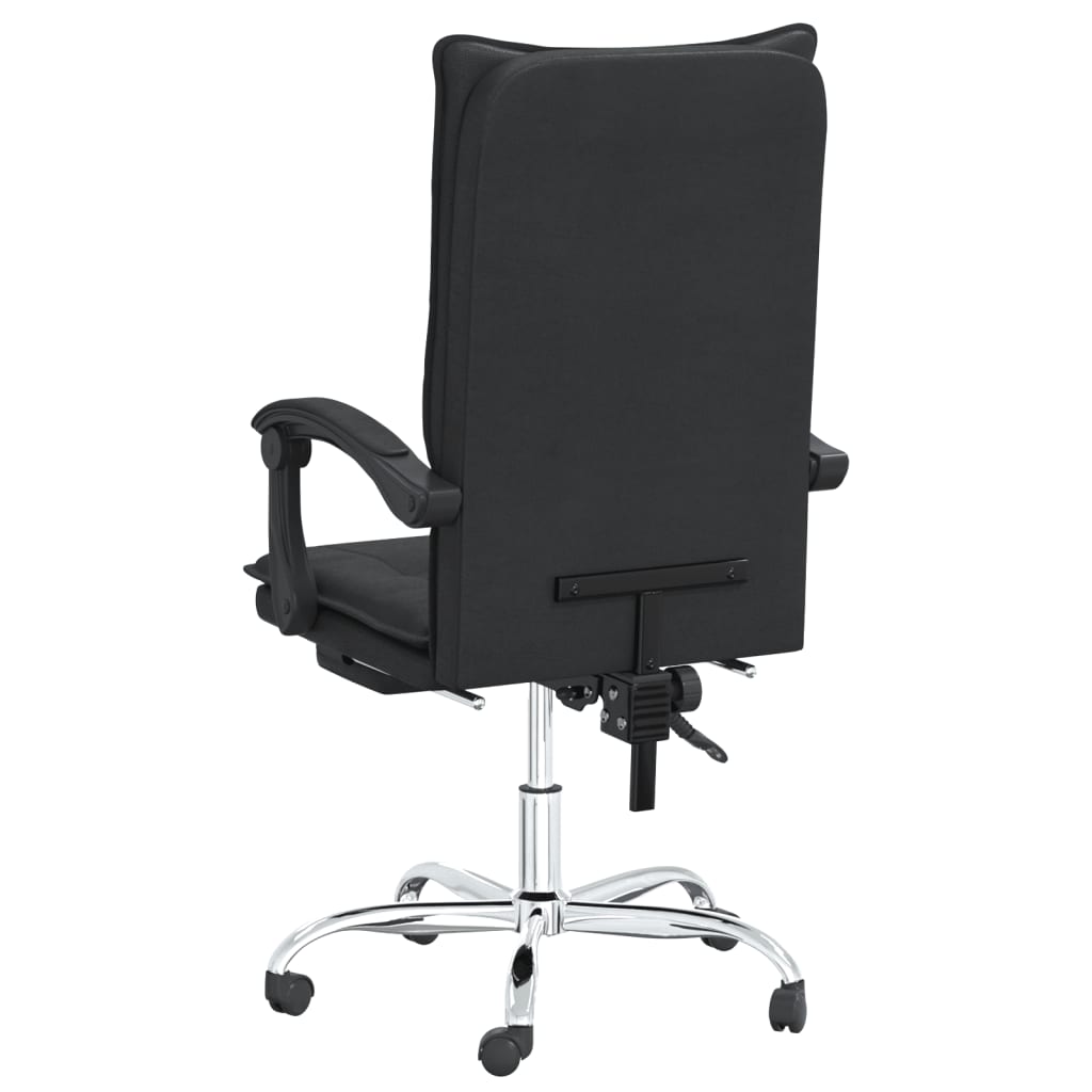 vidaXL Reclining Office Chair Black Faux Leather-3