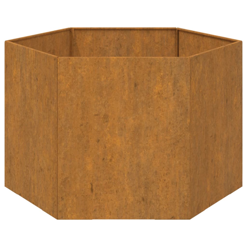 vidaXL Planter Stand Outdoor Garden Raised Bed Flower Box Rusty Corten Steel-28