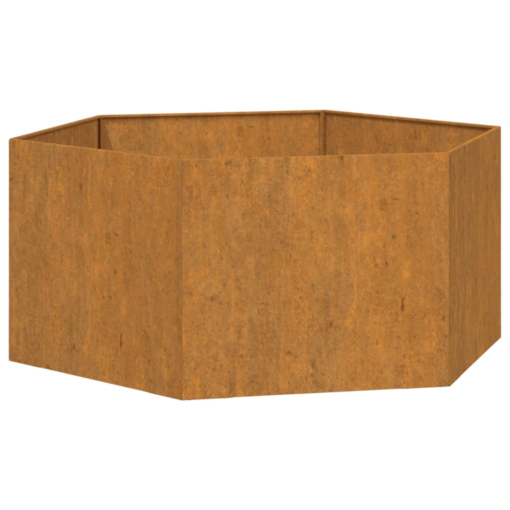 vidaXL Planter Stand Outdoor Garden Raised Bed Flower Box Rusty Corten Steel-41