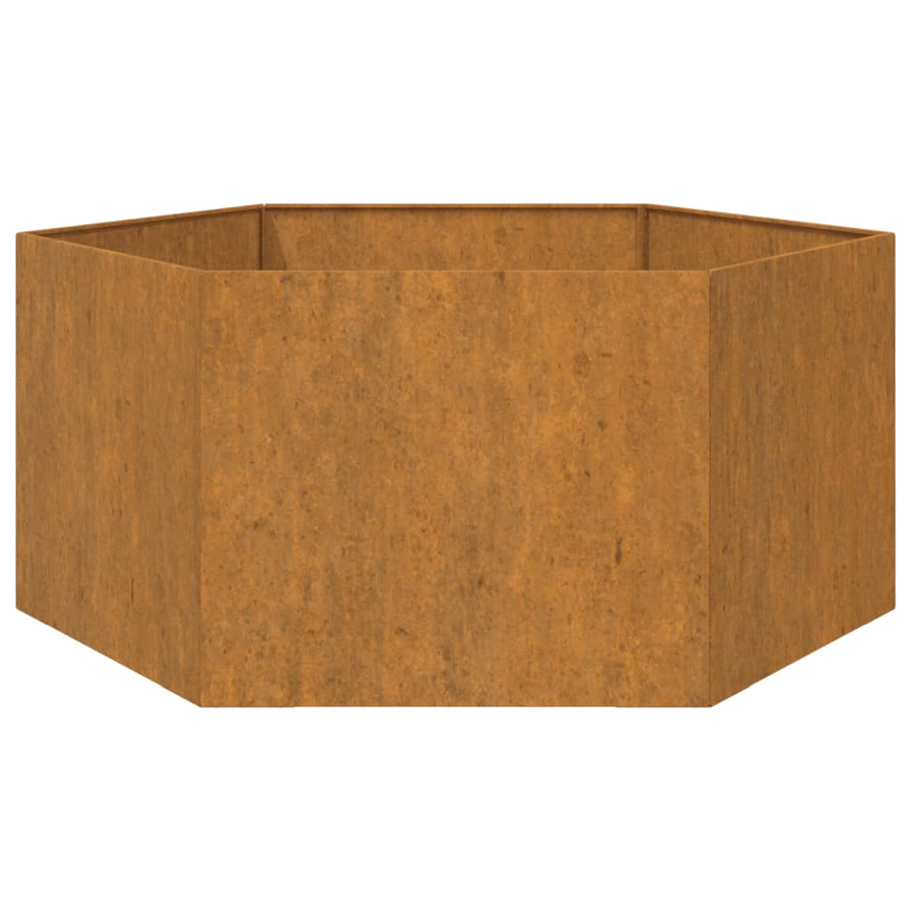 vidaXL Planter Stand Outdoor Garden Raised Bed Flower Box Rusty Corten Steel-19