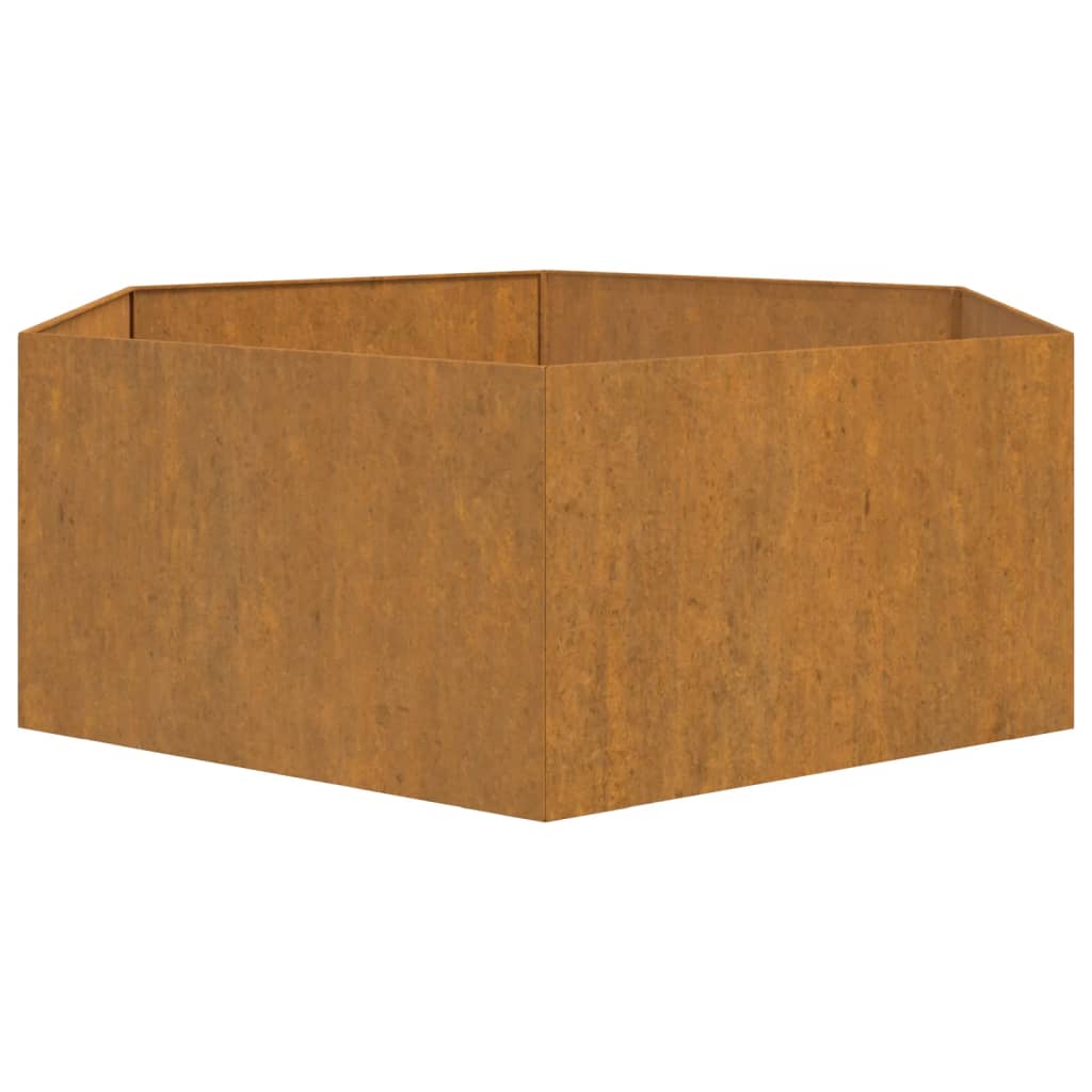 vidaXL Planter Stand Outdoor Garden Raised Bed Flower Box Rusty Corten Steel-22