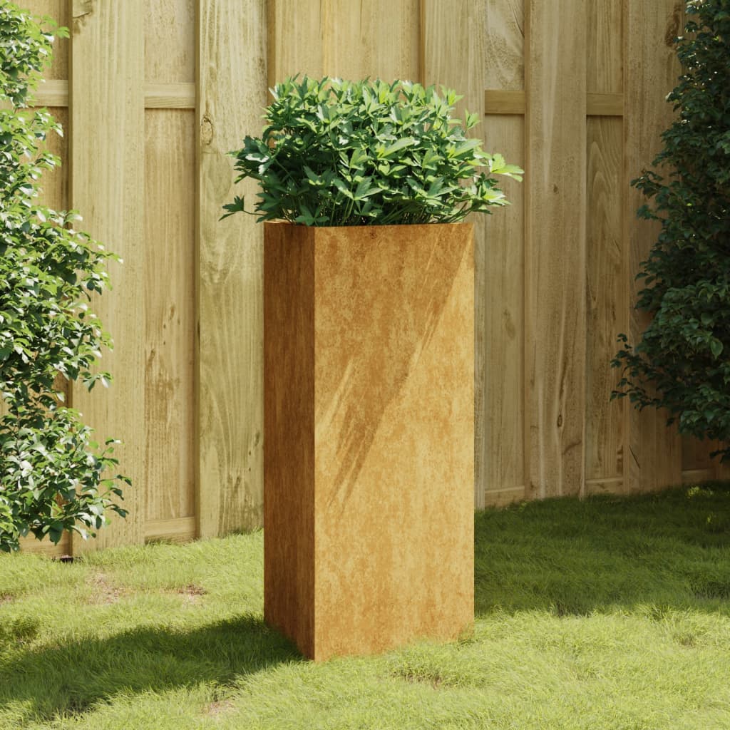 vidaXL Garden Planter 15.7"x13.6"x29.5" Corten Steel-0