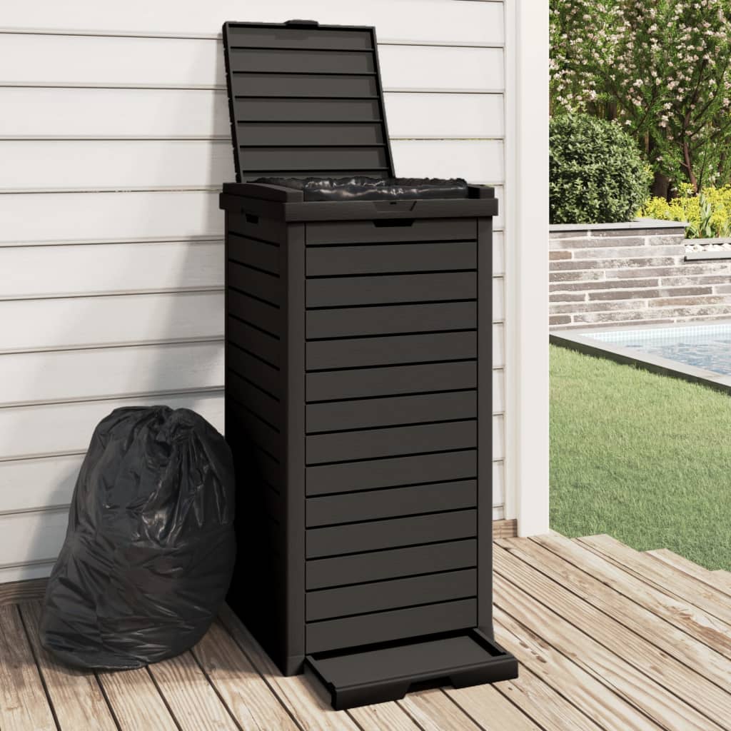 vidaXL Trash Can Garbage Can Trash Bin for Backyard Outdoor Polypropylene-10