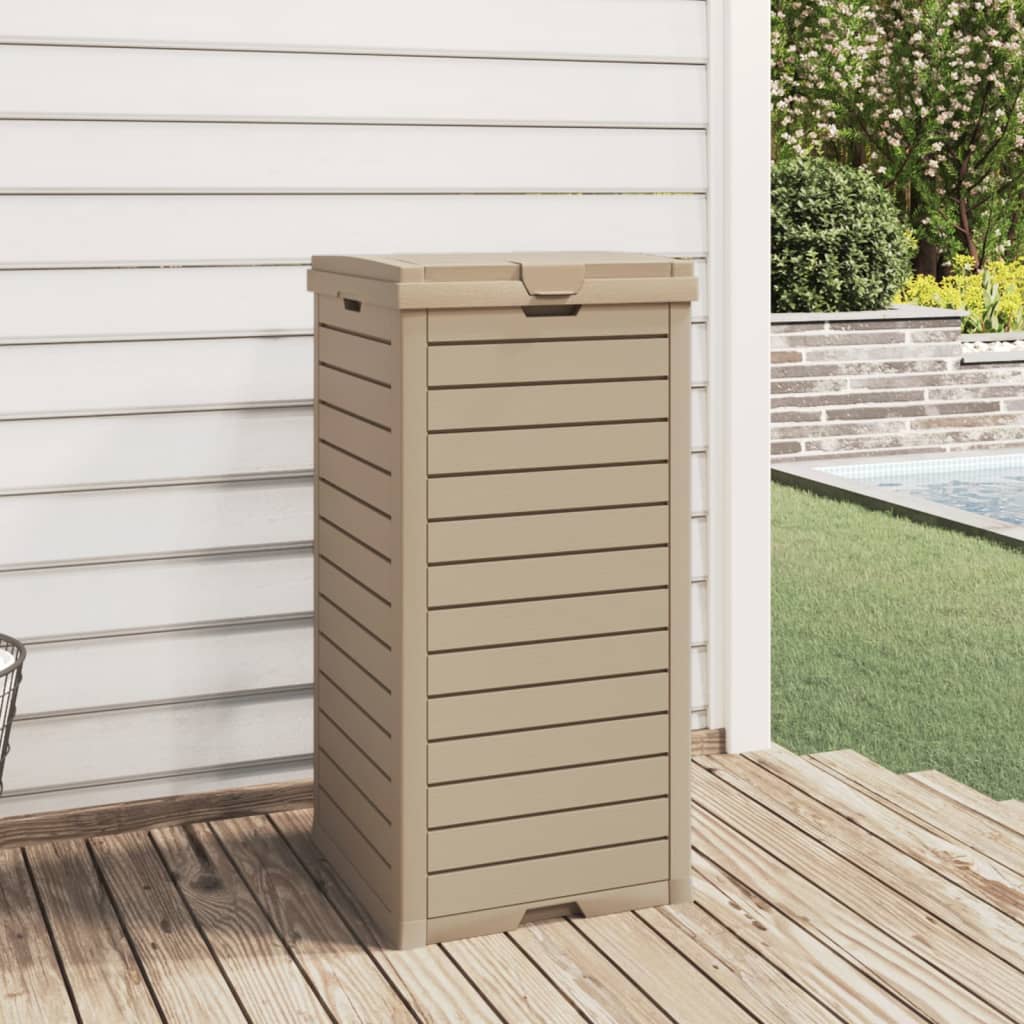 vidaXL Trash Can Garbage Can Trash Bin for Backyard Outdoor Polypropylene-9