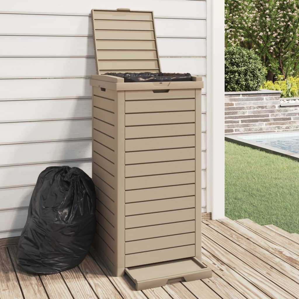 vidaXL Trash Can Garbage Can Trash Bin for Backyard Outdoor Polypropylene-6