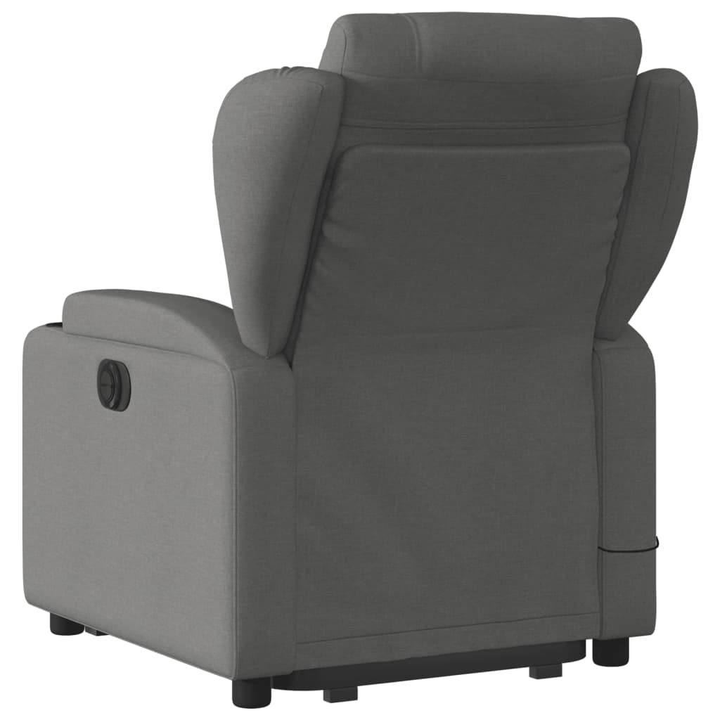 vidaXL Stand up Massage Recliner Chair Dark Gray Fabric-2
