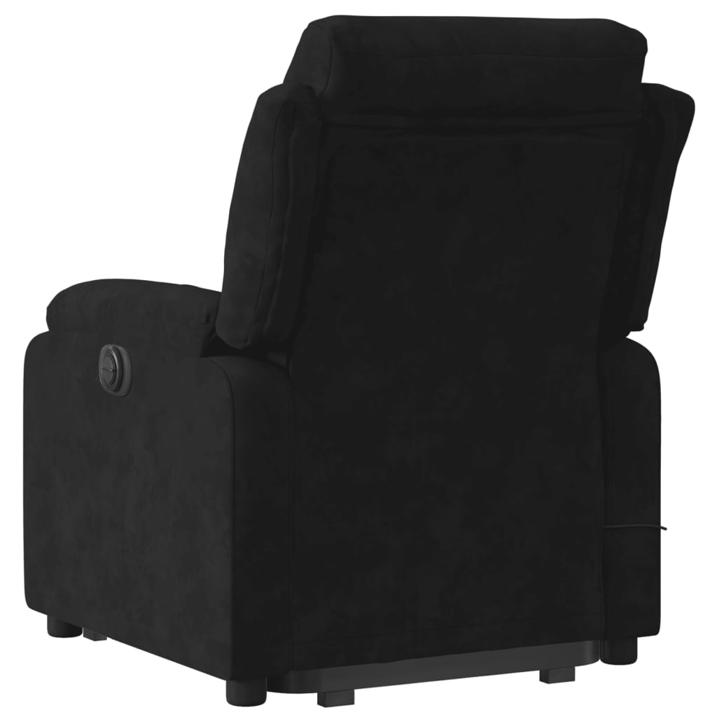 vidaXL Electric Stand up Massage Recliner Chair Black Velvet-1