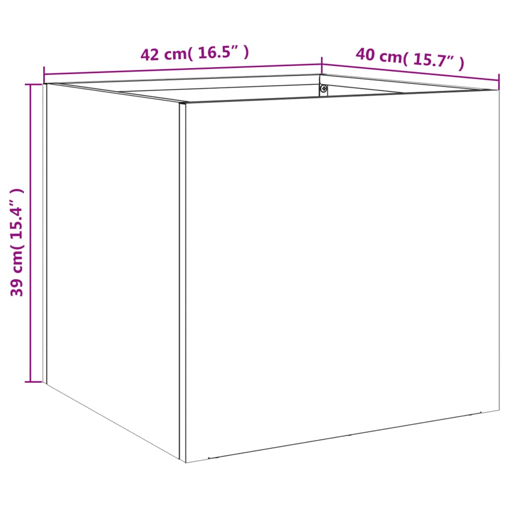 vidaXL Planter Stand Outdoor Raised Garden Bed for Vegetables Corten Steel-85