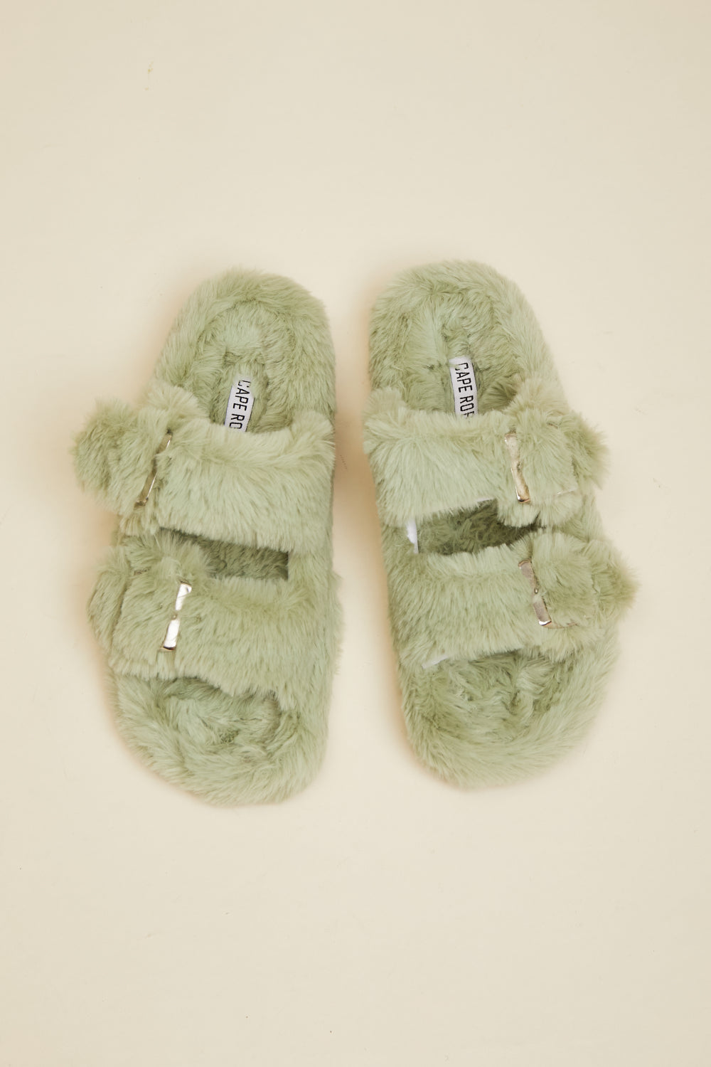 Fluffy Sage Slide Sandals - American Smart