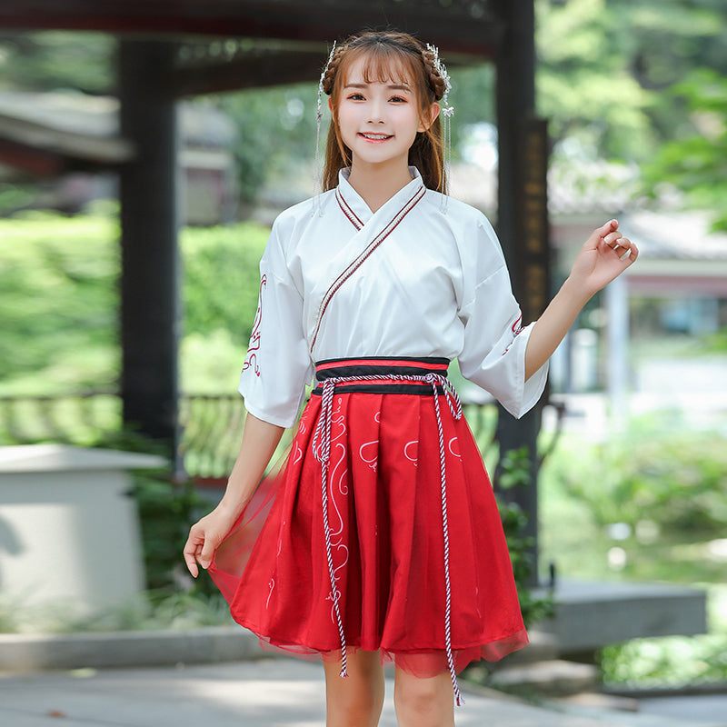 style: Short skirt, Size: L - Chinese style costume