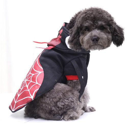 style: Style3, Size: XL - Halloween Pet Funny Black Skull Horror Make-up Cat Accessories Pet Dress Up Costume