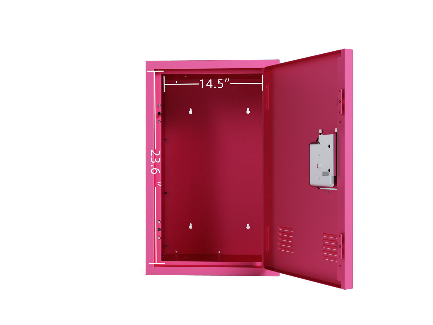 24" H Locker Storage Cabinet, Metal Locker Storage Cabinet with 1 Doors, Small Metal Locker,Lockable Storage Cabinet,for Employees,Office,Kids Locker - Assembly Required (Rose Red),Easy Assembly