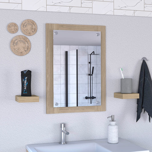 Vanguard Bathroom Mirror, Frame, Looking Glass -Light Pine